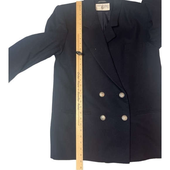 International Scene Made in Slovakia Vintage Wool Blend Blazer Sizer 12 - Picture 6 of 8